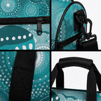 NAIDOC Deadly 50 Years Duffle Bag Jellyfish Aboriginal Culture Inspired Turquoise