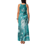 NAIDOC Deadly 50 Years Family Matching Tank Maxi Dress and Hawaiian Shirt Jellyfish Aboriginal Culture Inspired Turquoise