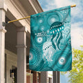 NAIDOC Deadly 50 Years Garden Flag Jellyfish Aboriginal Culture Inspired Turquoise