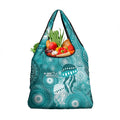 NAIDOC Deadly 50 Years Grocery Bag Jellyfish Aboriginal Culture Inspired Turquoise