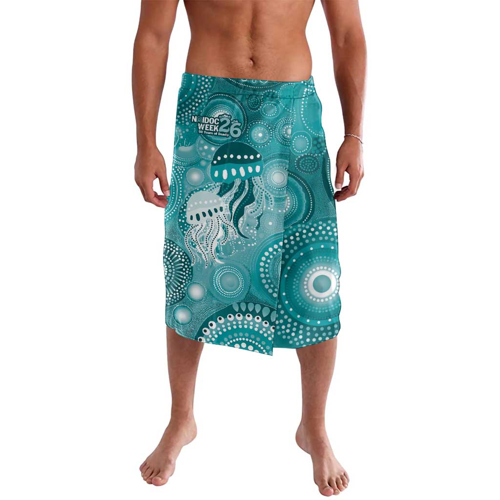 NAIDOC Deadly 50 Years Lavalava Jellyfish Aboriginal Culture Inspired Turquoise