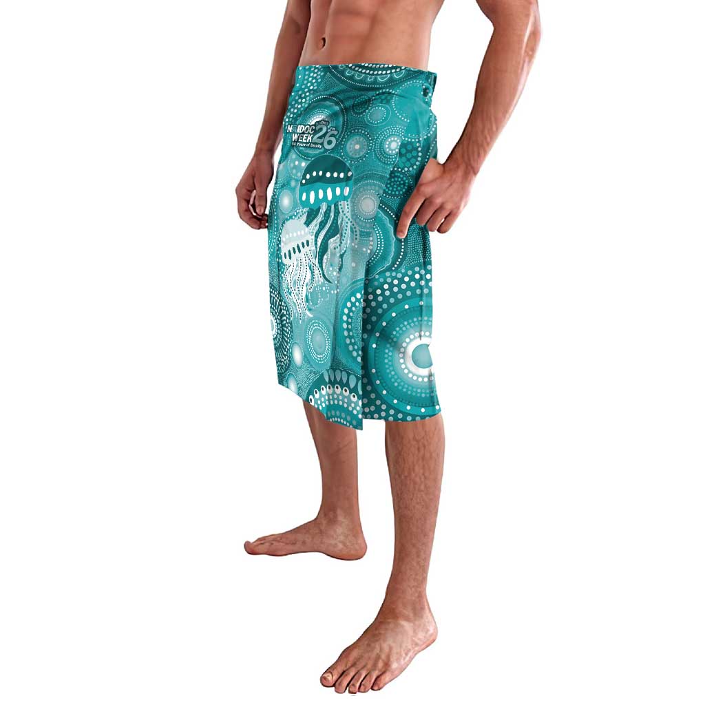 NAIDOC Deadly 50 Years Lavalava Jellyfish Aboriginal Culture Inspired Turquoise