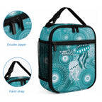NAIDOC Deadly 50 Years Lunch Bag Jellyfish Aboriginal Culture Inspired Turquoise