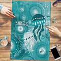 NAIDOC Deadly 50 Years Puzzle Jellyfish Aboriginal Culture Inspired Turquoise