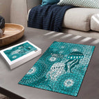 NAIDOC Deadly 50 Years Puzzle Jellyfish Aboriginal Culture Inspired Turquoise