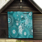 NAIDOC Deadly 50 Years Quilt Jellyfish Aboriginal Culture Inspired Turquoise