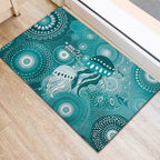 NAIDOC Deadly 50 Years Rubber Doormat Jellyfish Aboriginal Culture Inspired Turquoise