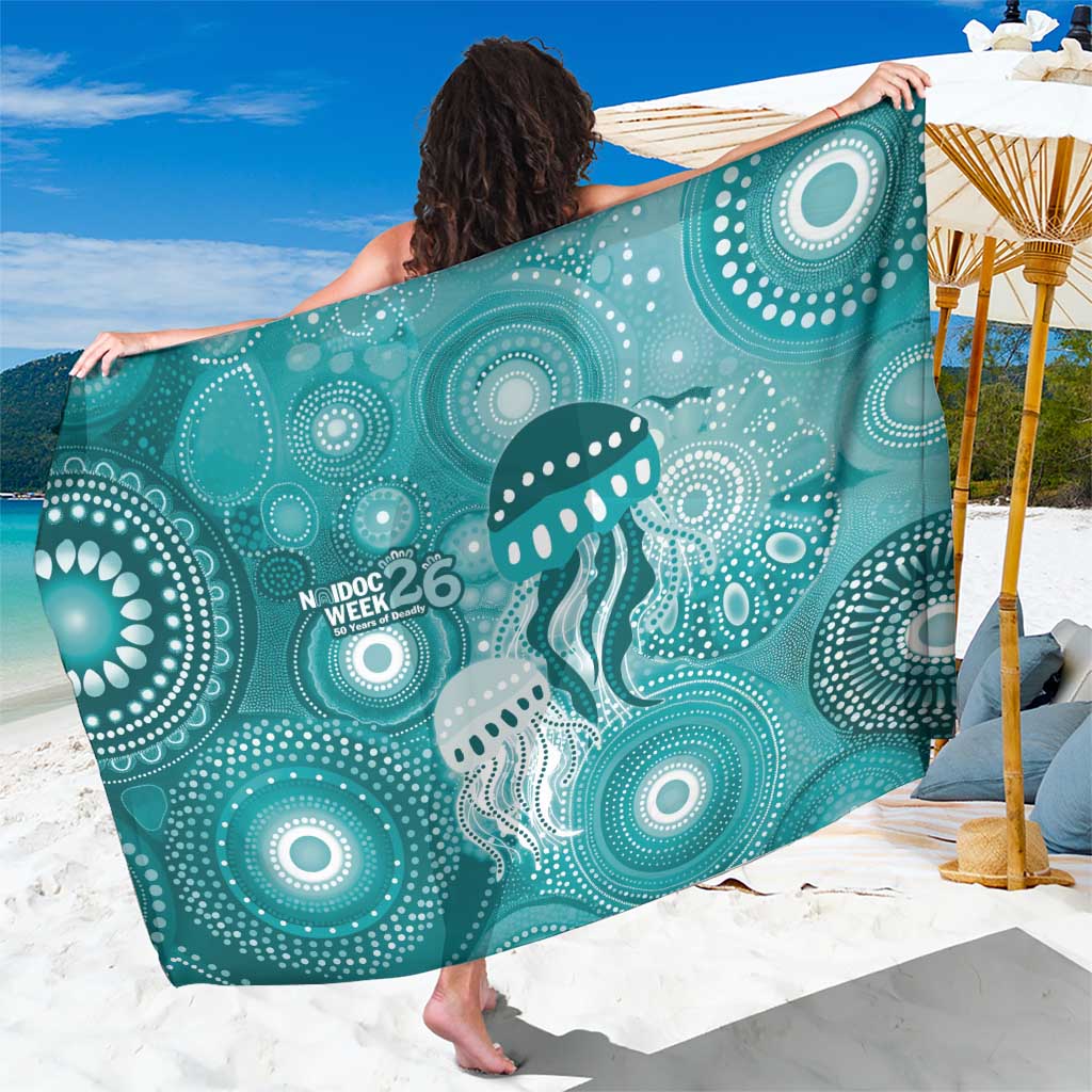 NAIDOC Deadly 50 Years Sarong Jellyfish Aboriginal Culture Inspired Turquoise