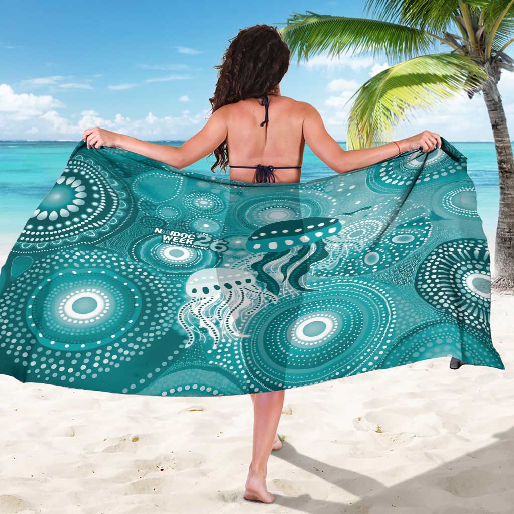 NAIDOC Deadly 50 Years Sarong Jellyfish Aboriginal Culture Inspired Turquoise