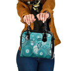 NAIDOC Deadly 50 Years Shoulder Handbag Jellyfish Aboriginal Culture Inspired Turquoise
