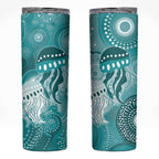 NAIDOC Deadly 50 Years Skinny Tumbler Jellyfish Aboriginal Culture Inspired Turquoise