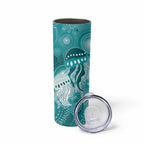 NAIDOC Deadly 50 Years Skinny Tumbler Jellyfish Aboriginal Culture Inspired Turquoise