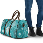 NAIDOC Deadly 50 Years Travel Bag Jellyfish Aboriginal Culture Inspired Turquoise