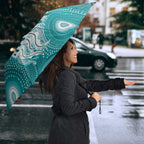 NAIDOC Deadly 50 Years Umbrella Jellyfish Aboriginal Culture Inspired Turquoise
