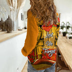 Aboriginal Anzac Day Women Casual Shirt Soldier Poppy Vibe LT9