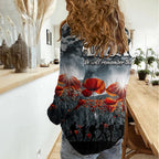 Anzac Day Women Casual Shirt Soldier Poppy Vibe LT9
