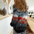 (Custom Personalised) Anzac Day Women Casual Shirt Soldier Poppy Vibe LT9