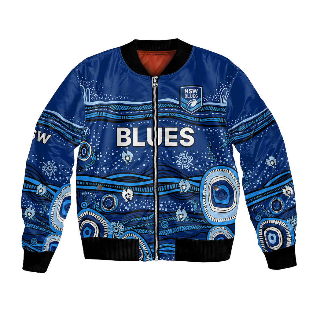 custom-text-and-number-nsw-blues-rugby-bomber-jacket-aboriginal-indigenous