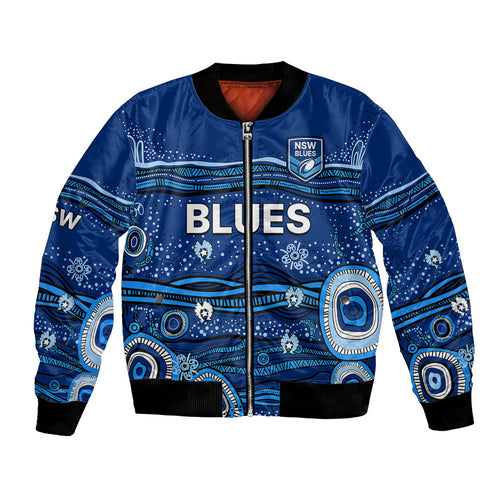 custom-text-and-number-nsw-blues-rugby-bomber-jacket-aboriginal-indigenous