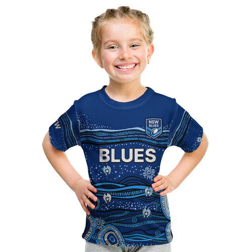 custom-text-and-number-nsw-blues-rugby-kid-t-shirt-aboriginal-indigenous