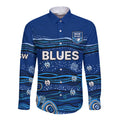 custom-text-and-number-nsw-blues-rugby-long-sleeve-button-shirt-aboriginal-indigenous