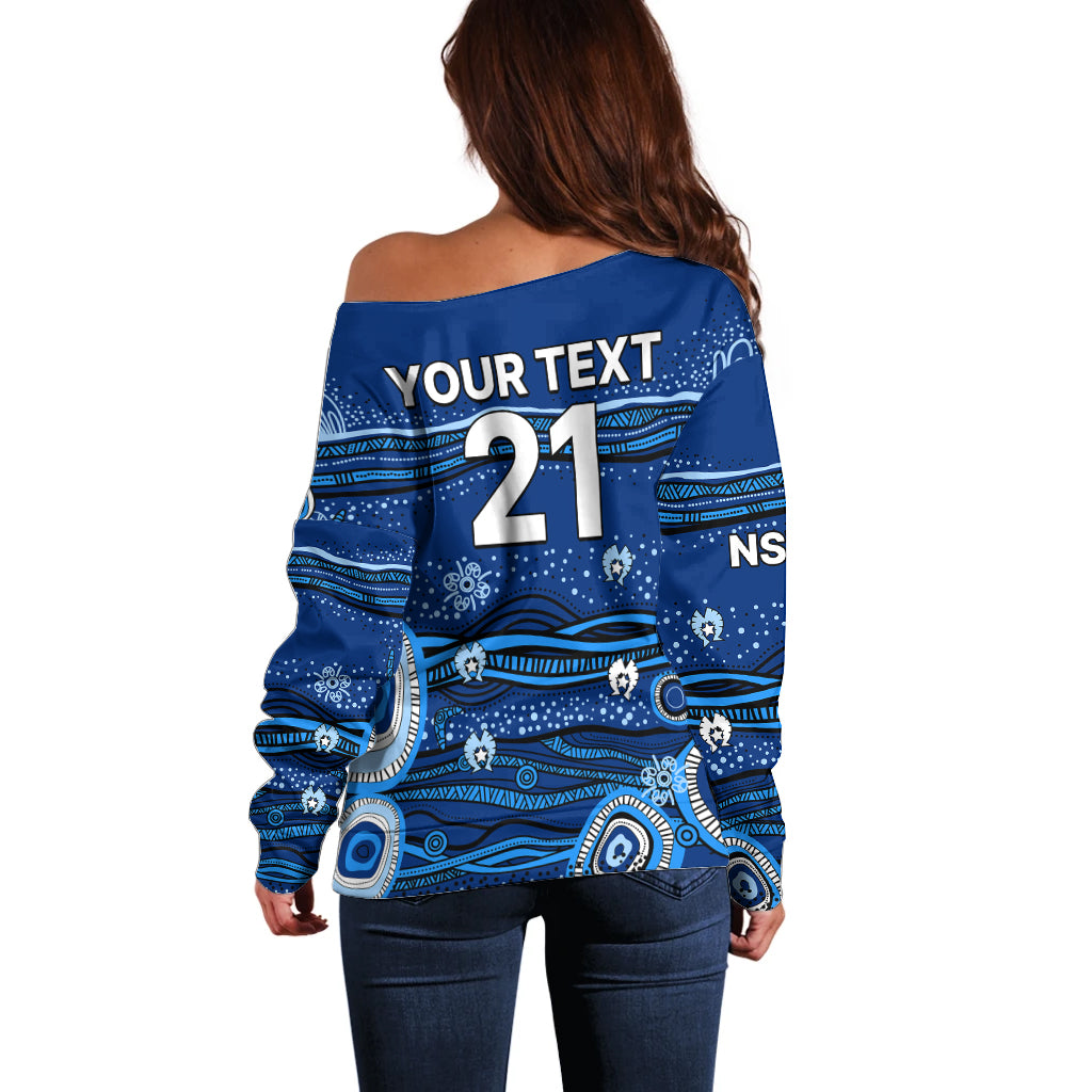 custom-text-and-number-nsw-blues-rugby-off-shoulder-sweater-aboriginal-indigenous