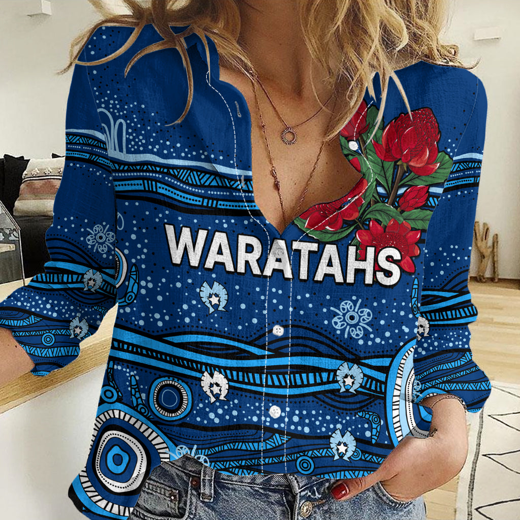 NSW Waratahs Rugby Women Casual Shirt Aboriginal Indigenous LT9