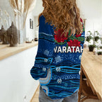 NSW Waratahs Rugby Women Casual Shirt Aboriginal Indigenous LT9