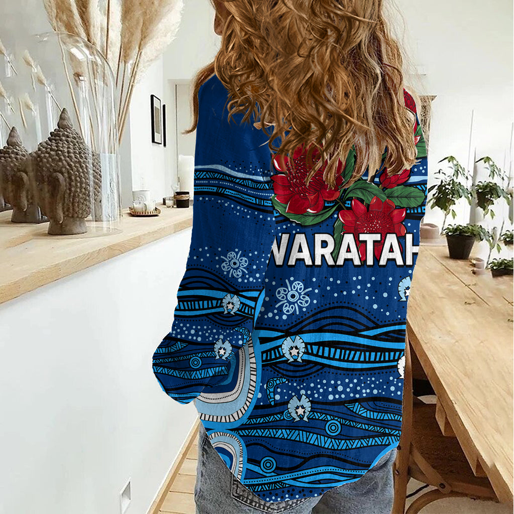 NSW Waratahs Rugby Women Casual Shirt Aboriginal Indigenous LT9