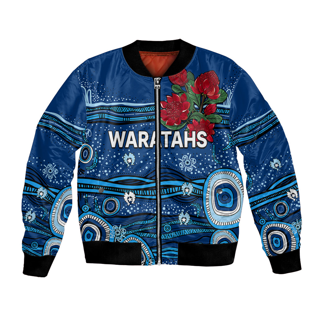 custom-text-and-number-nsw-waratahs-rugby-bomber-jacket-aboriginal-indigenous
