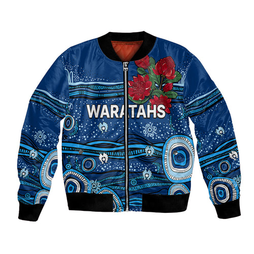 custom-text-and-number-nsw-waratahs-rugby-bomber-jacket-aboriginal-indigenous