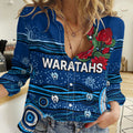 (Custom Text And Number) NSW Waratahs Rugby Women Casual Shirt Aboriginal Indigenous LT9