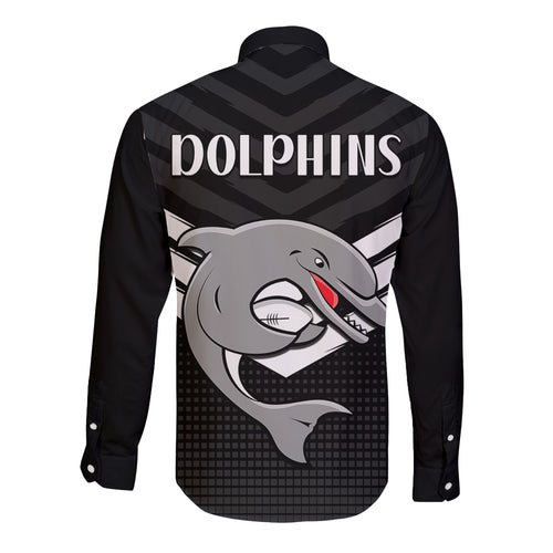 redcliffe-dolphins-rugby-long-sleeve-button-shirt-simple-black-style