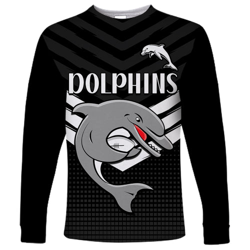 redcliffe-dolphins-rugby-long-sleeve-shirt-simple-black-style