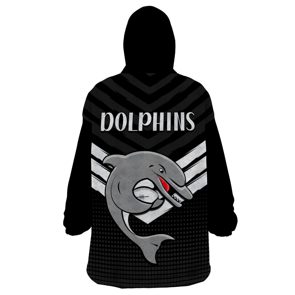 redcliffe-dolphins-rugby-wearable-blanket-hoodie-simple-black-style