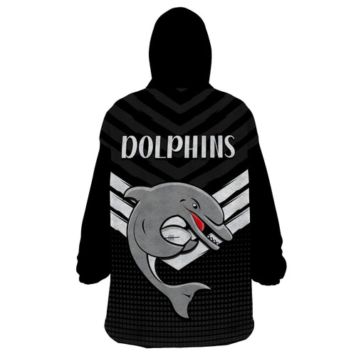 redcliffe-dolphins-rugby-wearable-blanket-hoodie-simple-black-style