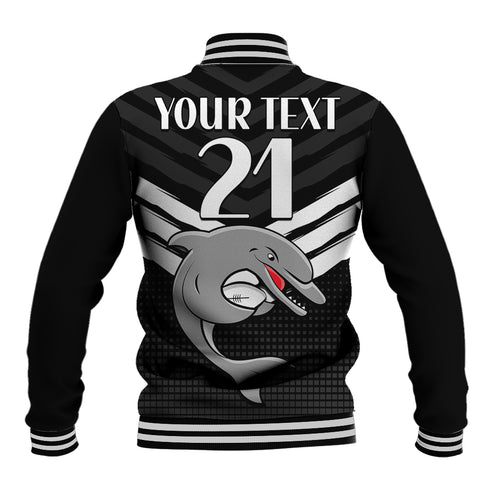 custom-text-and-number-redcliffe-dolphins-rugby-baseball-jacket-simple-black-style