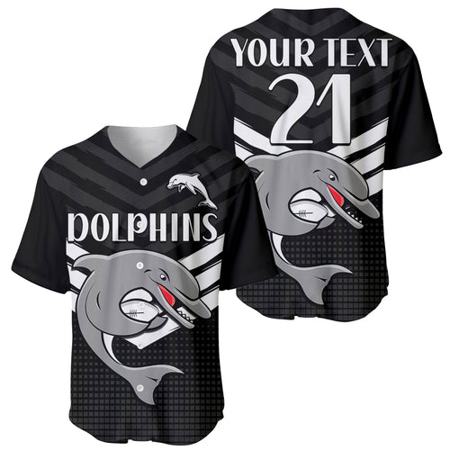 custom-text-and-number-redcliffe-dolphins-rugby-baseball-jersey-simple-black-style