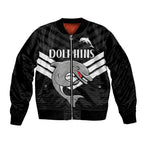 custom-text-and-number-redcliffe-dolphins-rugby-bomber-jacket-simple-black-style