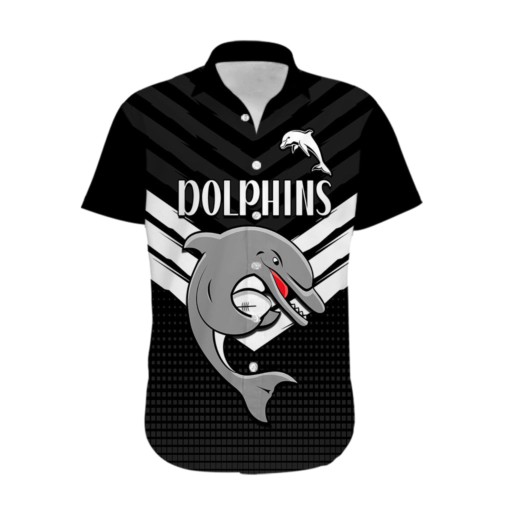 custom-text-and-number-redcliffe-dolphins-rugby-hawaiian-shirt-simple-black-style