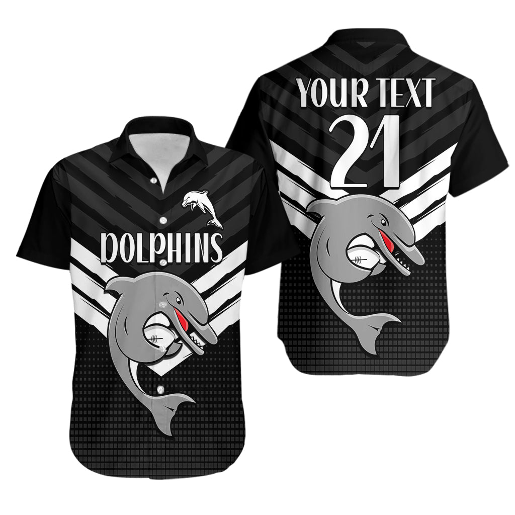 custom-text-and-number-redcliffe-dolphins-rugby-hawaiian-shirt-simple-black-style