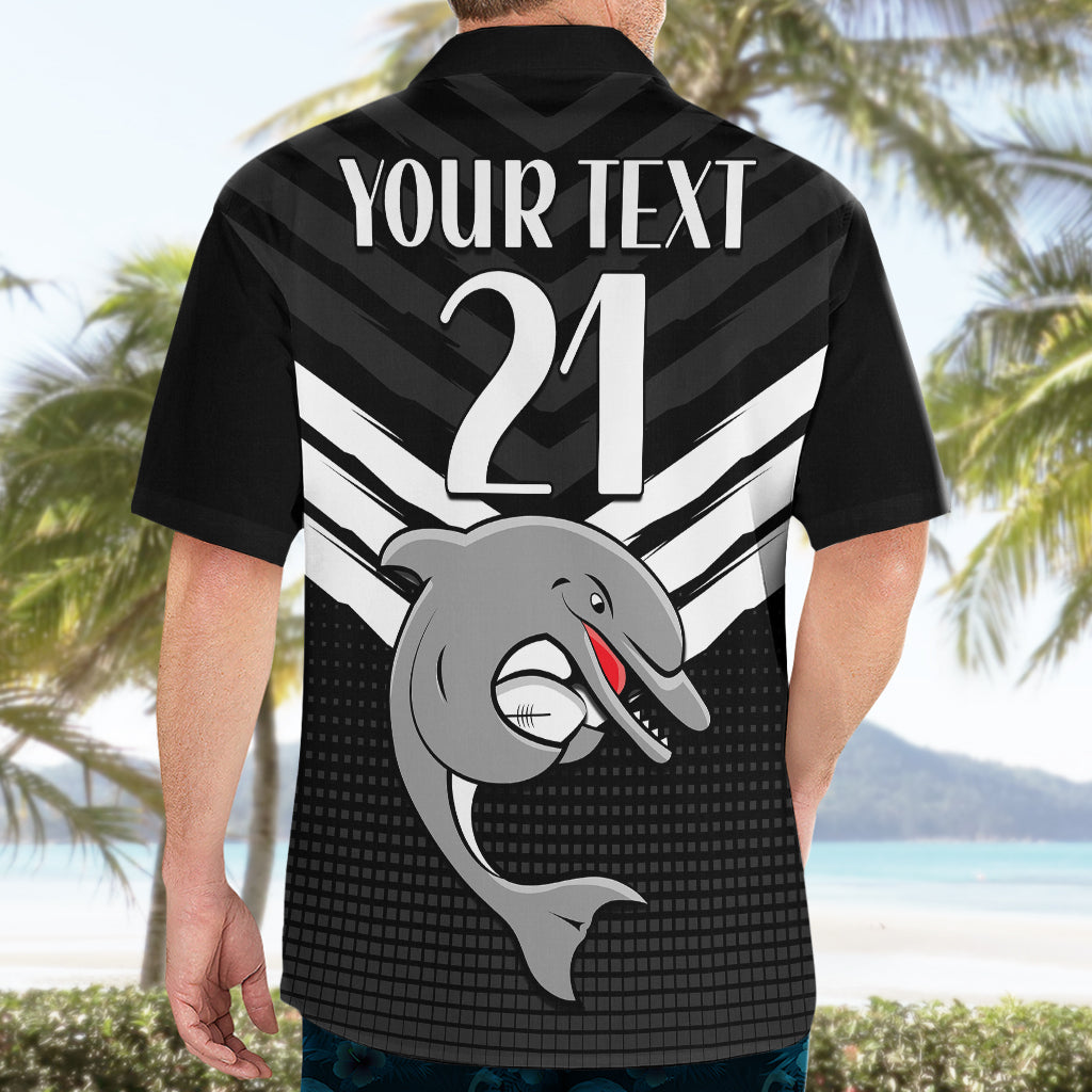 custom-text-and-number-redcliffe-dolphins-rugby-hawaiian-shirt-simple-black-style