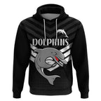 custom-text-and-number-redcliffe-dolphins-rugby-hoodie-simple-black-style