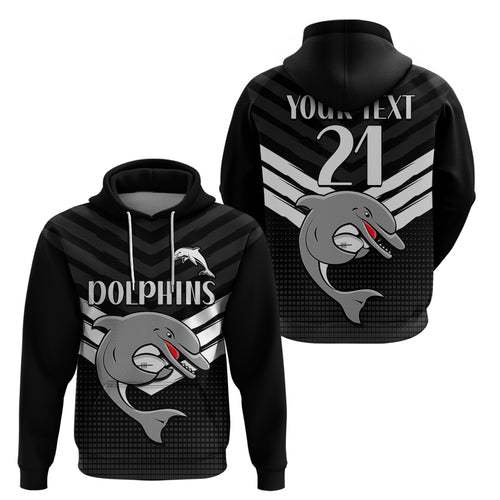 custom-text-and-number-redcliffe-dolphins-rugby-hoodie-simple-black-style