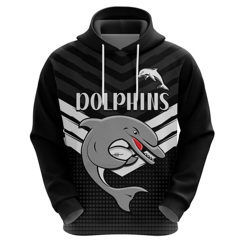 custom-text-and-number-redcliffe-dolphins-rugby-hoodie-simple-black-style