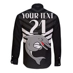 custom-text-and-number-redcliffe-dolphins-rugby-long-sleeve-button-shirt-simple-black-style