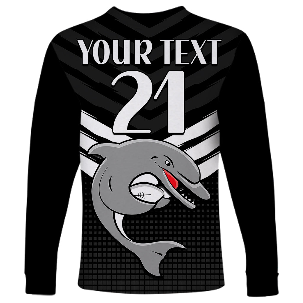 custom-text-and-number-redcliffe-dolphins-rugby-long-sleeve-shirt-simple-black-style