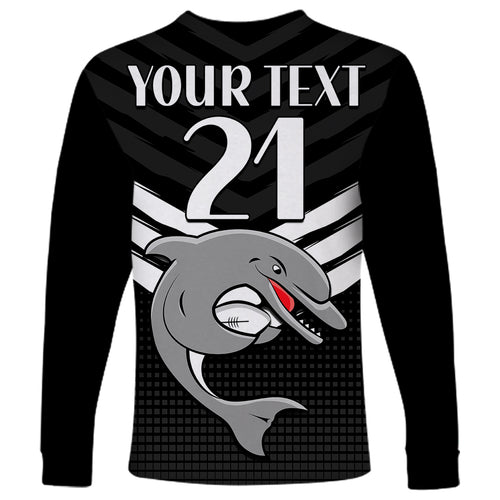 custom-text-and-number-redcliffe-dolphins-rugby-long-sleeve-shirt-simple-black-style