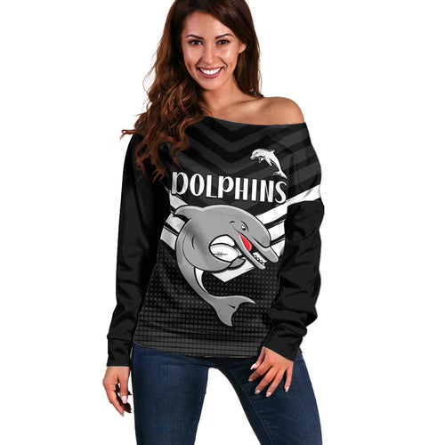 custom-text-and-number-redcliffe-dolphins-rugby-off-shoulder-sweater-simple-black-style