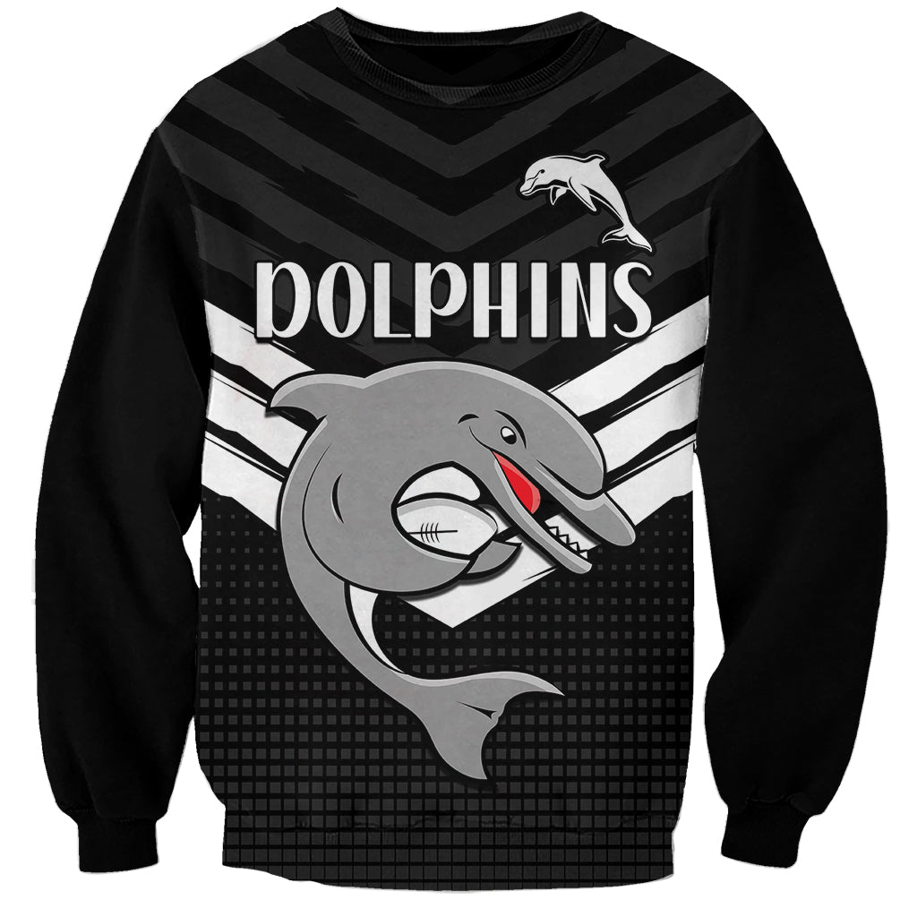 custom-text-and-number-redcliffe-dolphins-rugby-sweatshirt-simple-black-style